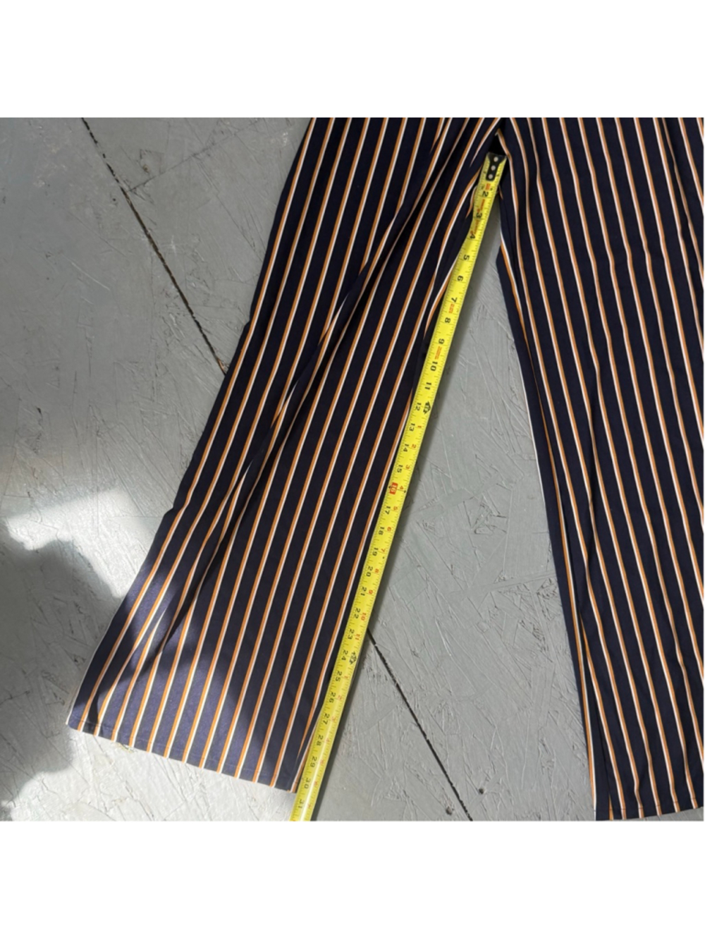Lottie Moss Striped Tie-Front Wide Leg Jumpsuit Medium - Picture 7 of 9